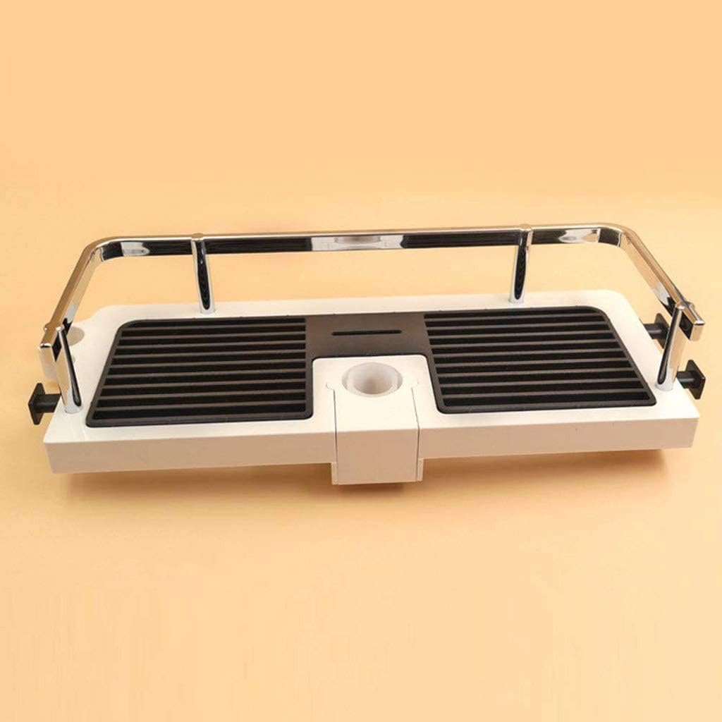 Bathroom Kitchen Plastic Shower Room Wall Rack Soap Sponge Lifting Rod