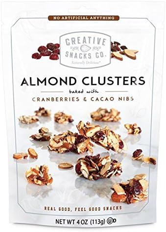 Creative Snacks, Almond Clusters, Cashews & Cranberries, 4 oz, Pack of 6