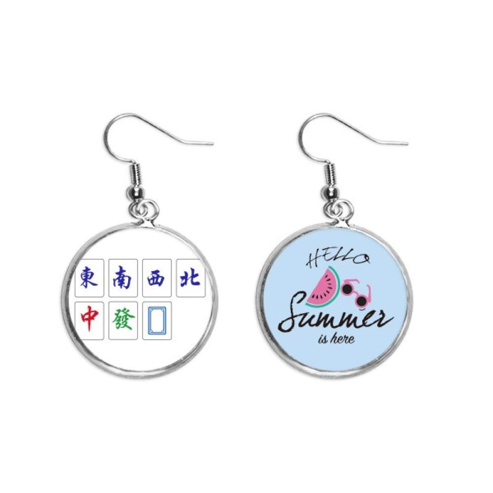 Pendientes originales de mahjong y sandía para regalar en verano 5