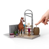 schleich HORSE CLUB | Angolo lavaggio cavalli di Sofia 42792 | Playset con acqua vera