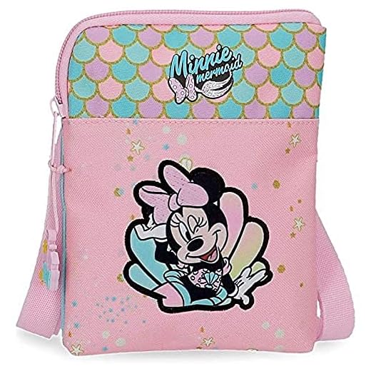 Disney Minnie Mermaid Bandolera Rosa 13x16,5x1,5 cms Poliéster