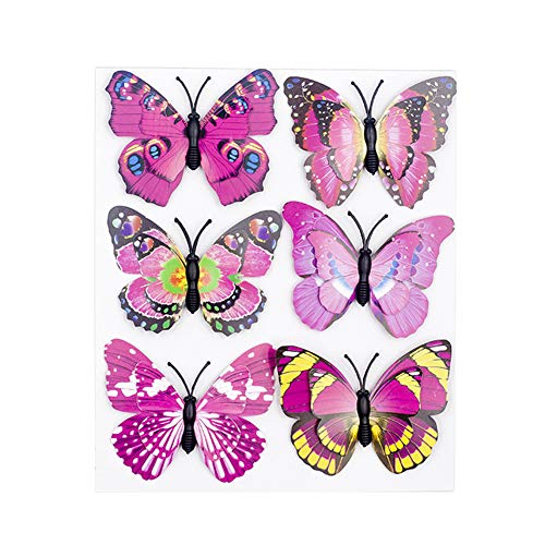 Liuqingwind 2008409-GARDENDECOR Decorative Garden Butterfly Stakes 6Pcs Pvc Butterfly Simulation Ornament Outdoor Garden Shrub Party Festival Decor cover