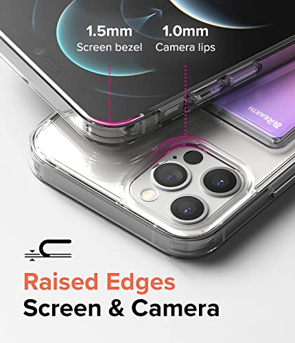 Ringke Fusion Card Compatible con Funda iPhone 12 (2020) y Compatible con Funda iPhone 12 Pro (2020) Carcasa con Soporte para Tarjeta, Funda con Porta Tarjeta Delgada Ligera - Clear