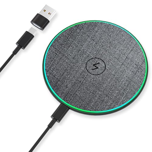 Wireless Charger, 15W Fast Charge Wireless iPhone Charger Wireless Charging Pad for iPhone 15/14/13/12/11 Pro Max/XS/XR/SE, Wireless Phone Charger for Samsung Galaxy S24/S23/S22/S21/S20 FE, HUAWEI P40