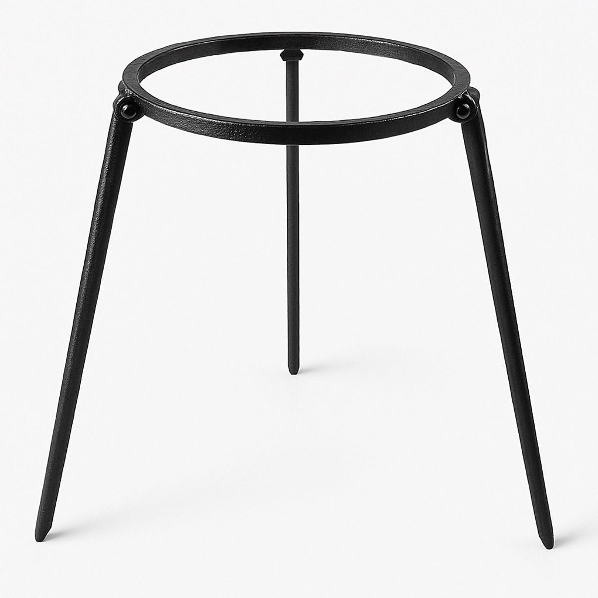 Treppiede Barbecue – Ø32 cm – Supporto BBQ in Acciaio per Braciere & Cucina da Esterno – Cavalletto per Pentola, Padella & Griglia – Camping, Outdoor Cooking – Nero