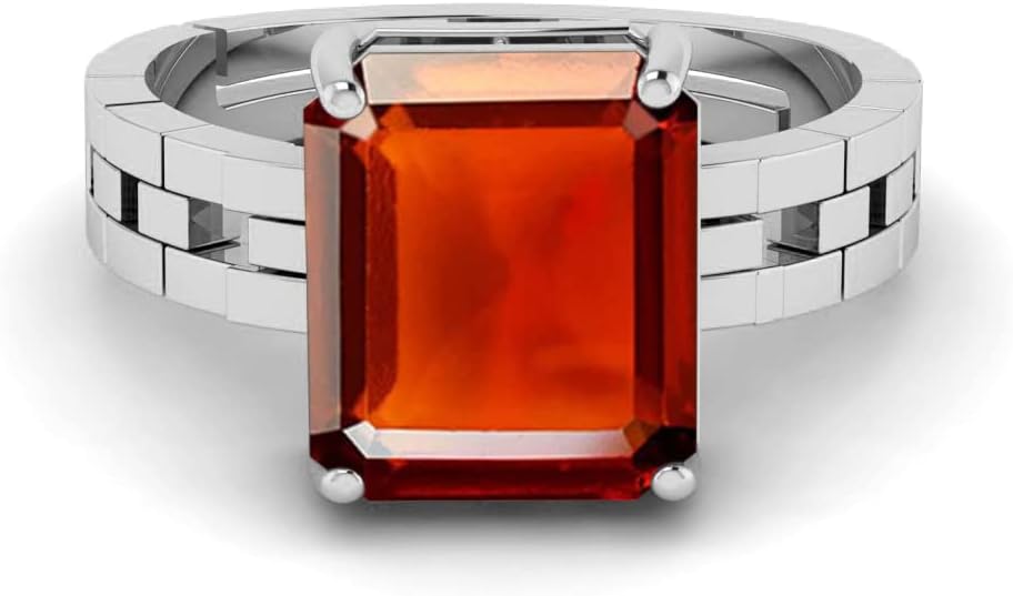 RRVGEM 3.25 ラッティ / 2.00カラット 認定 AA++ 天然石 ゴメドヘソナイトストーンリング 男女兼用 {実験室試