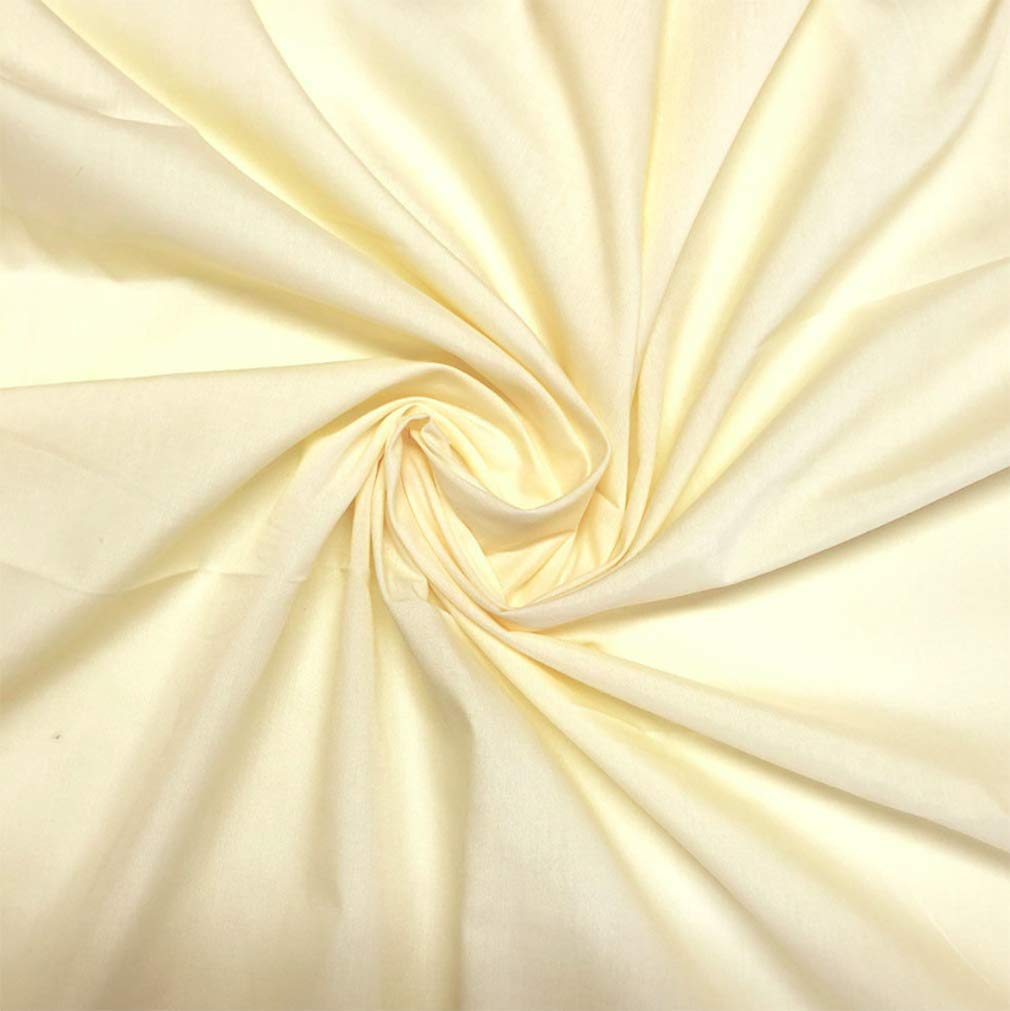 Plain Polycotton Fabric Poly Cotton Dress Craft 115cm 45" Wide Colours Per Metre by Accessories Attic Limited (Cream)
