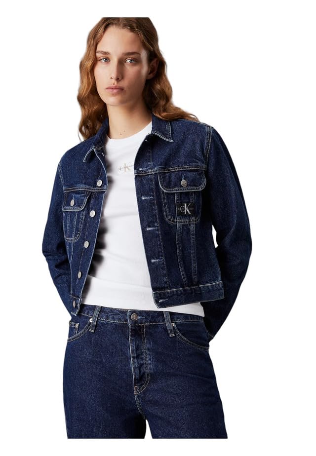 Calvin Klein Cropped 90's Denim Jacket J20j223670 Chaqueta de camionero Mujer
