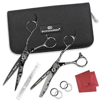 Olivia Garden Dragon Shears Kit - Includes Professional Hair Cutting Shear, Thinner, Case, and Accessories - Razor Sharp Scissors
