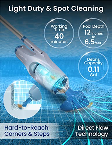 Kokido EV05BX/23/AMZ2/US 2024 Rechargeable Handheld Pool Vacuum Set With Adjustable Pole And 2 Interchangeable Brush Heads, For Above Ground Pool, Hot Tub, Spa And Small Pools To 20Ft thumb #2