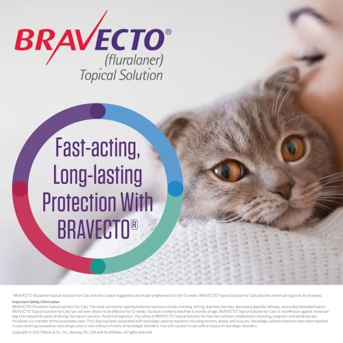 BRAVECTO Topical Solution for Cats, Flea & Tick, 12 Week Supply, >13.8-27.5 lbs., Purple Box - Image 7
