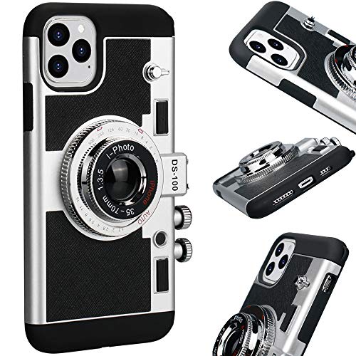 Awsaccy Emily In Paris Phone Case For Iphone 13 Pro Max Camera Case Vintage Cover Cute 3D Cool Unique Design Silicone Case With Removable Neck Strap Lanyard For Girls Women Black #TOP3