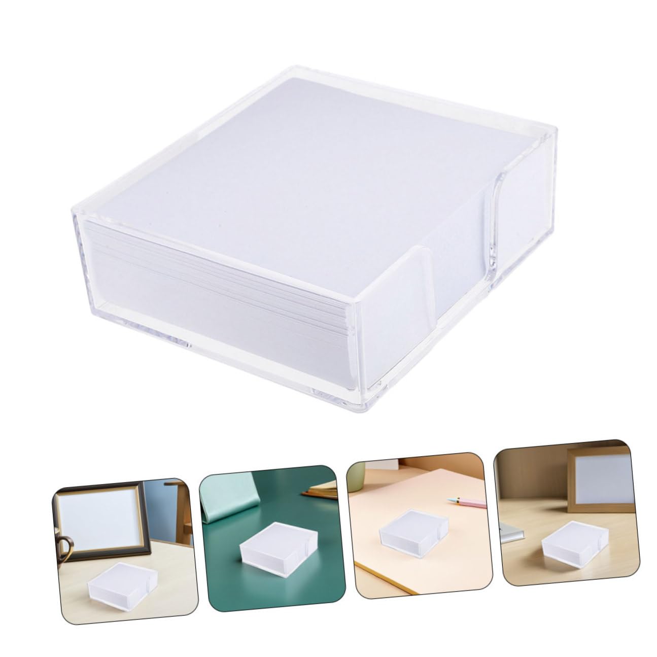 Blanko Notizpapier mit Transparentem Spenderbox Praktische Zettelbox für Büro und Schule Effiziente Einhand entnahme Langlebige Schreibwaren für Notizen und Erinnerungen