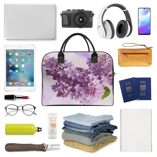 Maletín Ligero para Laptop con Flores Lilas Unisex miniatura 5