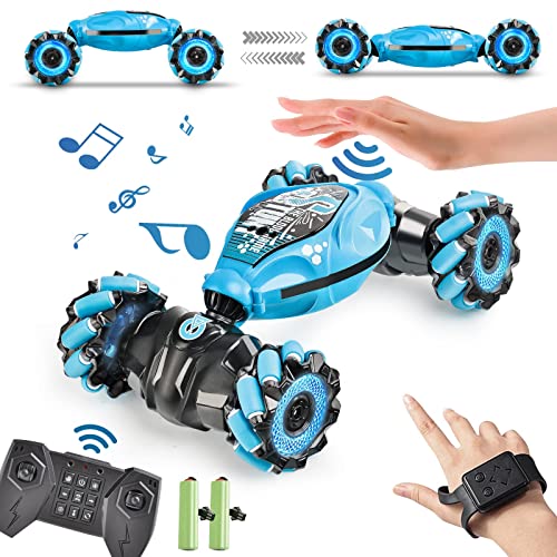 GX&XD RC Gestuelle Voiture Télécommandée 4WD 2.4Ghz Stunt Car Rotation à 360 Degrés Camion Radiocommandée Voiture de Course avec Batterie Rechargeable Cadeau pour 6+ Ans Garçons Filles Enfants Cover