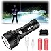Produktbild P70 LED Taschenlampe , 30000-100000 Lumen Taschenlampen, IPX6 WasserdichtHandlampe mit 3 Modi, Wiederaufladbare Taktische Taschenlampe für Camping, Outdoor, Wandern (50W-P70, 2 Batterien)