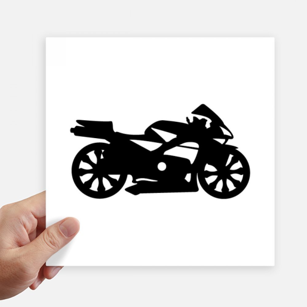 Decal motobike noir silhouette autocollant de 20 cm pour mur et pc portable