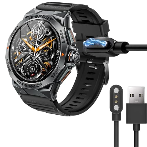 Compatible with EIGIIS Smart Watch Charger, Magnetic USB Replacement Charger Compatible for EIGIIS Smart Watch (Black, for K62 Smartwatch)