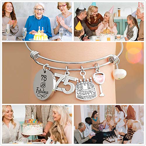 Image of Silver /14k Gold Plated Birthday Bracelet, Natural Healing Crystal Bracelet Gifts for Her Birthday for Daughter Granddaughter Friends Mom Grandma Sister