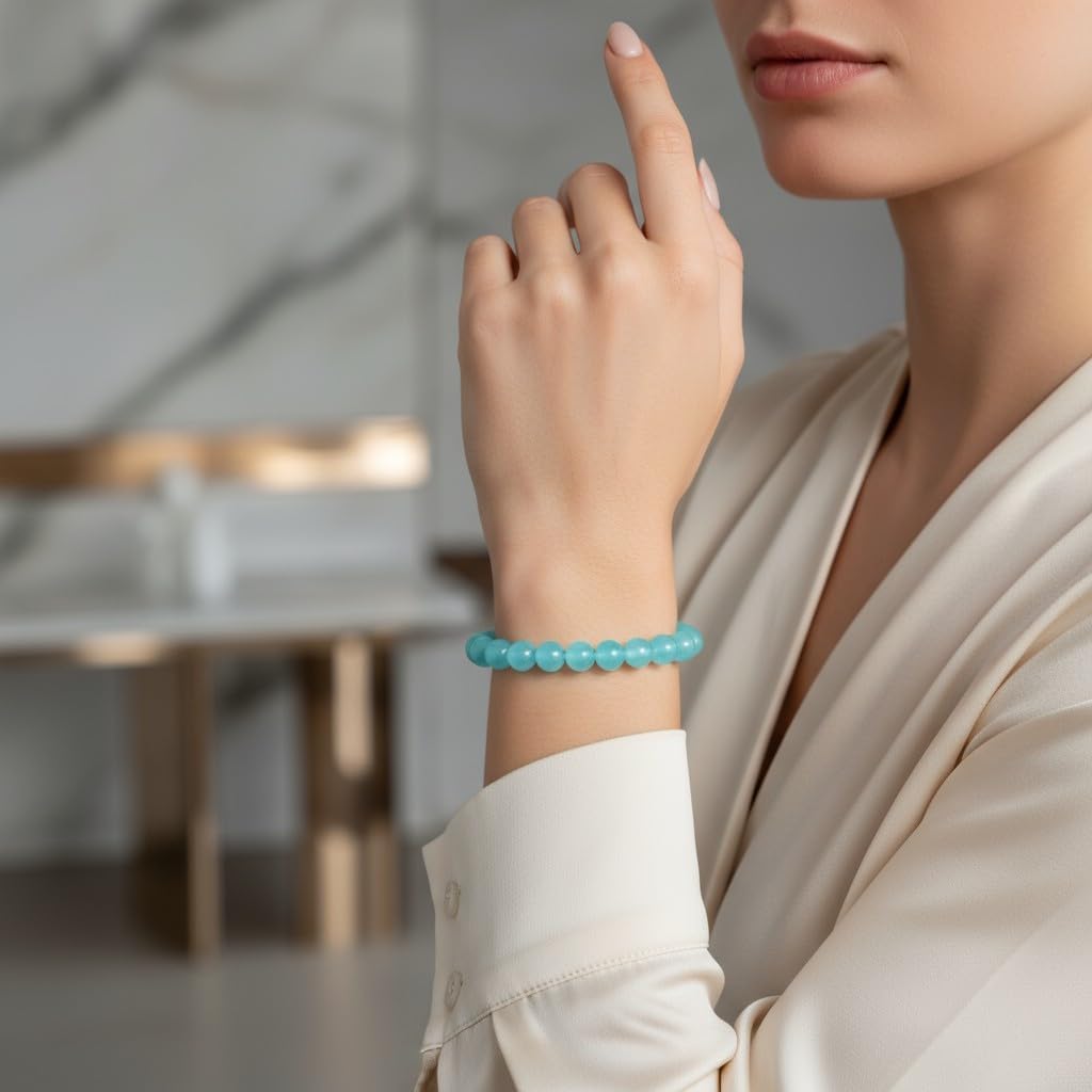 The Vida Handmade AAA+ Quality Crystal Stretch Elastic Bracelet - Nature Gemstone-8mm - Jewelry Gift - Holiday Gift - For Women & Men - Image 5