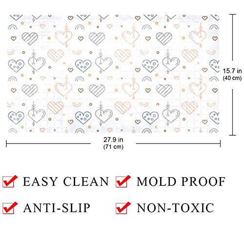 Tapis de bain lavable avec ventouses Bennigiry anti-dérapant