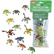 Wild Republic Frog Mini Polybag, Kids Gifts, Educational Toys, Reusable Bag, 12 Piece Set
