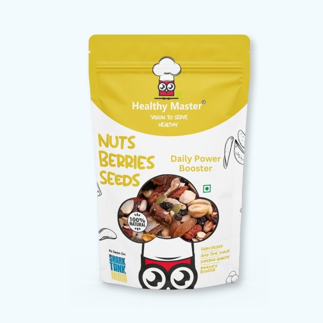 HEALTHY MASTER Vision to serve healthy Daily Power Booster -Trail Mix 300 GM | 23 Varieties of Mixed Nuts Seeds and Berries for Healthy Munching | Include Hazel Nuts, Brazil Nuts, Almonds, Walnuts, Blue Berry (B09JG4VBHF) Amazon Price History, Amazon Price Tracker