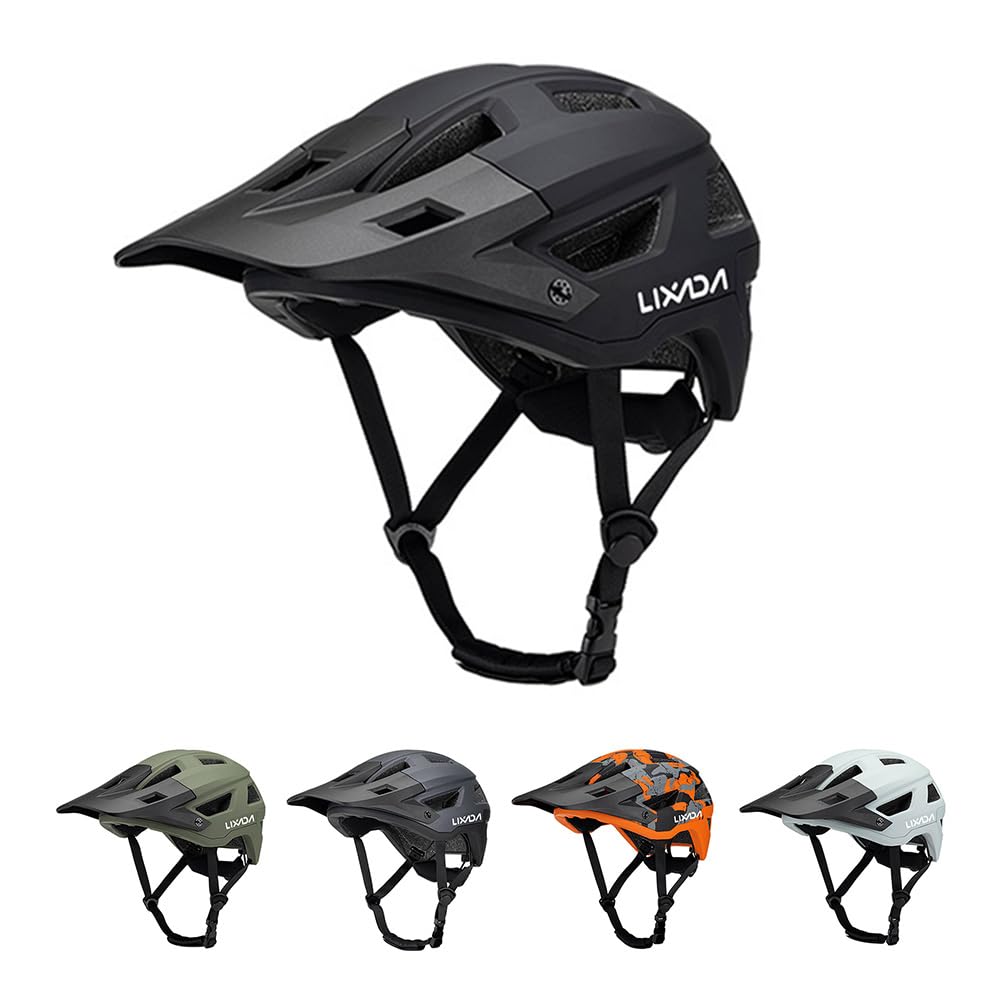 Kavolet Casque de vélo pour adulte - Casque de VTT pour homme et femme - Tour de tête de 55 à 61 cm - Cadran réglable - Visière amovible - 14 ouvertures d'aération