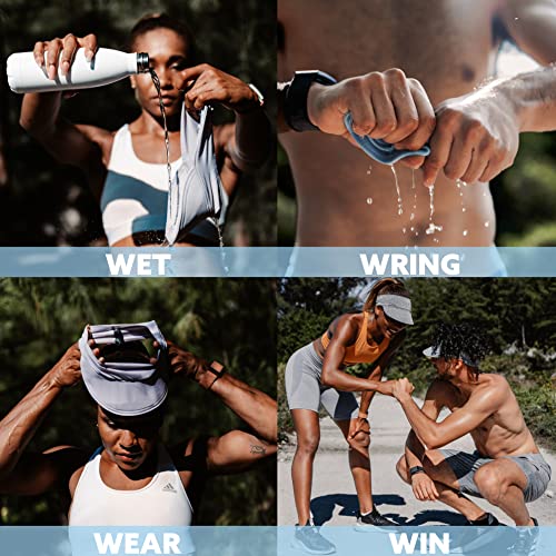 No Headache Fresca Cooling Visor, Instant Cooling Lightweight Performance Running Sun Visor Stretchy Headband Softflex Brim. #TOP4