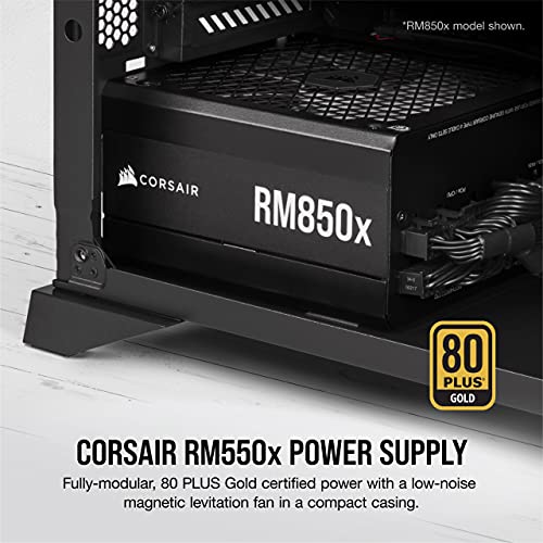 Image of CORSAIR RM550x Fully Modular ATX Power Supply - 80 Plus Gold - Low-Noise Fan - Zero RPM - Black