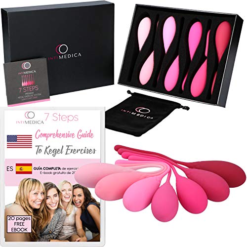 intiMEDICA 7 Kegel Balls for Women & eBook | Premium Rose Kegel Exercise Weights for Beginners & Advanced | Pelvic Floor Strengthening Device Women | Kegel Exerciser | Kegal Balls Pelvic Floor