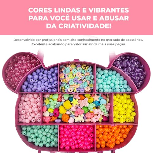 Kit Para Montar Pulseira Com Letras 1.600 Peças Artesanato Miçangas