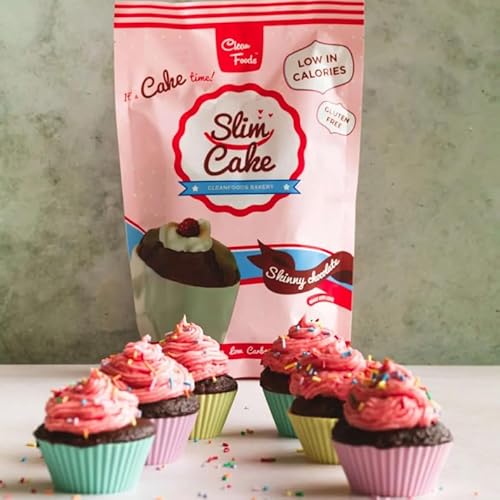 CleanFoods SlimCake 67 Kalorien Tassenkuchen l Schokolade Geschmack l 5 Tassenkuchen I Konjac Glucomannan I Glutenfrei I Zuckerfrei I in 60 Sekunden zubereitet l Mugcake