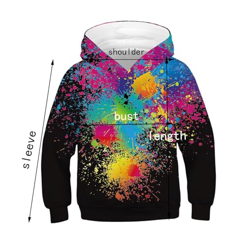 Teen Kids Boy Girl Print Pullover Sweatshirts With Pocket Hoodie Tops Kids Sweatshirts2