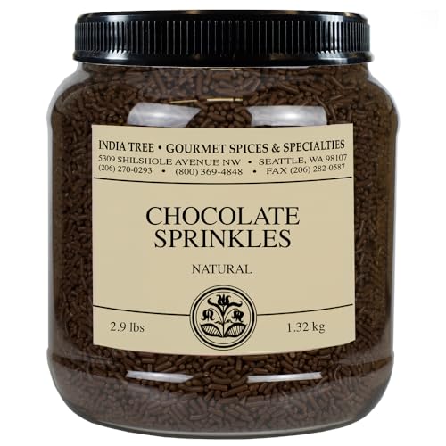Natural Chocolate Sprinkles: India Tree, 2.9 lb Bulk | Vegan, Non-GMO, Allergen-Free, No Artificial...