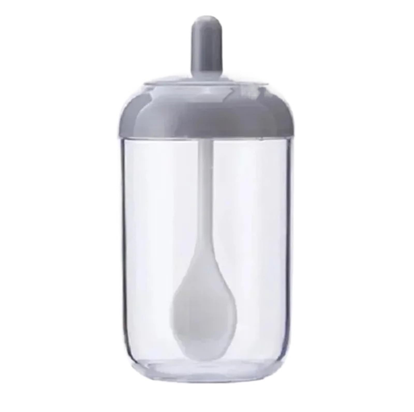 WSQHAO 3Pcs Round Spice Jar With Lid Spoon Seasoning Bottle for Condiment