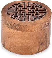 Samhita Dekorative Urne aus Holz, gravierte Urnen für menschliche Asche, Einäscherungsurnen für Erwachsene (8,9 x 8,9 x 6,3 cm)