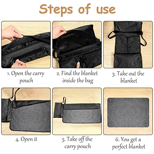 Gohytal Hundedecke für Unterwegs Faltbare Wasserdichte Haustier Decke Flauschig Weich Waschbar Decke für Haustier wasserdichte und Hundedecke Matte für Hunde Welpen Katzen Autositz 100 X70cm (Schwarz)