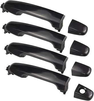 RLB-HILON 1Set Exterior Door Handle Compatible with Toyota Camry 2012-2017 | Black Color, for 2012 2013 2014 2015 2016 2017 Year