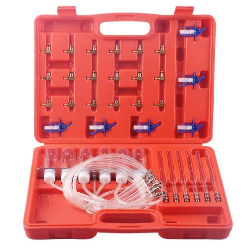 Common Rail Diesel Injector Débitmètre Diagnostic Cylindre Common Rail Adapter Tester Fuel Line Test Tool Kit avec boîte de rangement