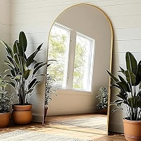 KOMCOTE 77x38 Inch Full Length Floor Mirror - Arched Freestanding Mirror For Bedroom & Living Room - View #14