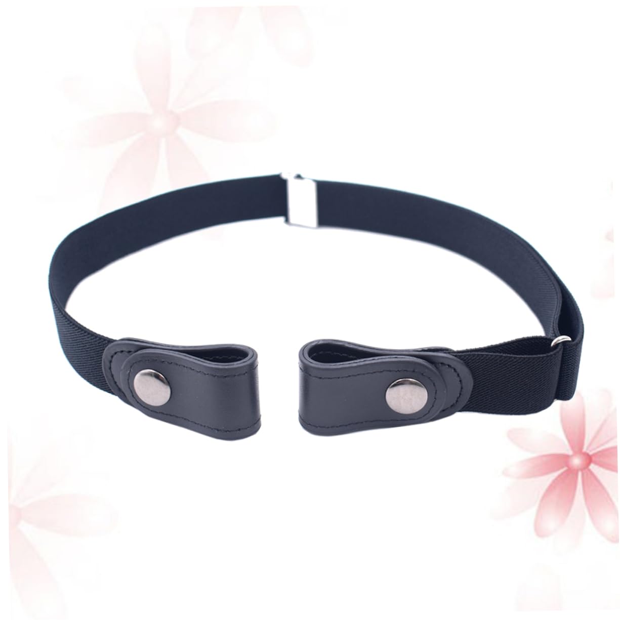 GALPADA Adjustable Elastic Waist Belt No Buckle for Unisex Jeans Pants Comfortable Stretch Belt Black for Everyday Wear
