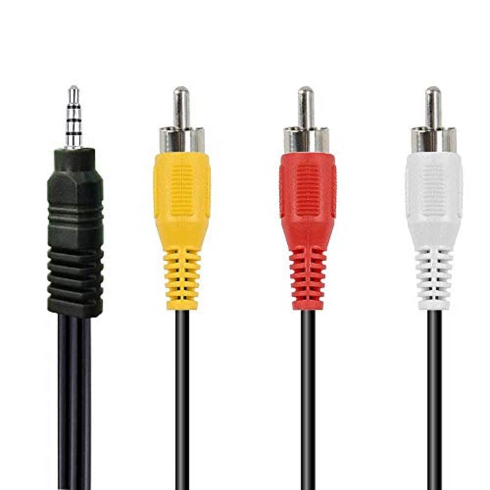 KEBILSHOP 3.5 mm Male to 3RCA Male Plug Stereo Audio Video AUX Cable 3 M,3.5 mm to RCA AV Camcorder Video Cable for Smartphones,MP3,Tablets,Speakers,Home Theater,Black (B09DKRSLMC) Amazon Price History, Amazon Price Tracker