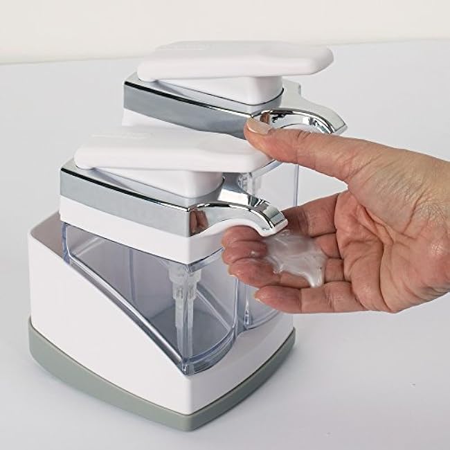 Casabella Sink Sider Duo with Sponge - (White & Chrome Plating)