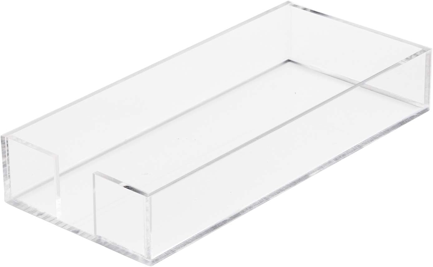Santa Barbara Design Rectangular Acrylic Notepaper Holder with 125 Sheets Heavyweight Paper, 10" x 4.5", Leave A Message