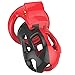 ZeeKoug novità Rosso Nero di Plastica Divertente Fitness Gabbia Protettiva, 4 Diverse Dimensioni di Accessori Anello, 1 Chiave, Facile da Trasportare, Regalo di Coppia immagine