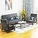 DaneWood Wooden 5 Seater Sofa Set - 3+1+1