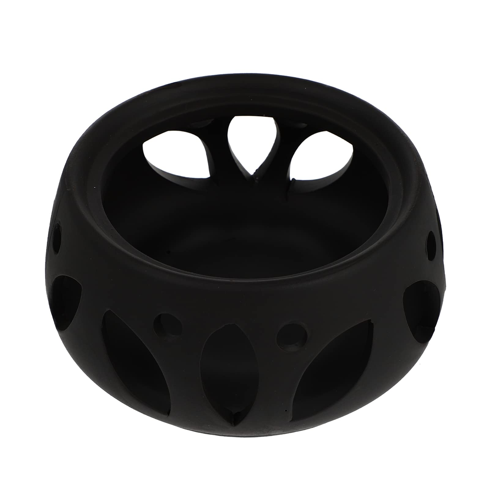 GRIRIW 1Pc Ceramic Tea Warmer Candle Stand for Teapot Heating Elegant Black Teapot Holder for Home Use for Keeping Tea Warm and Enhancing Tea Experience