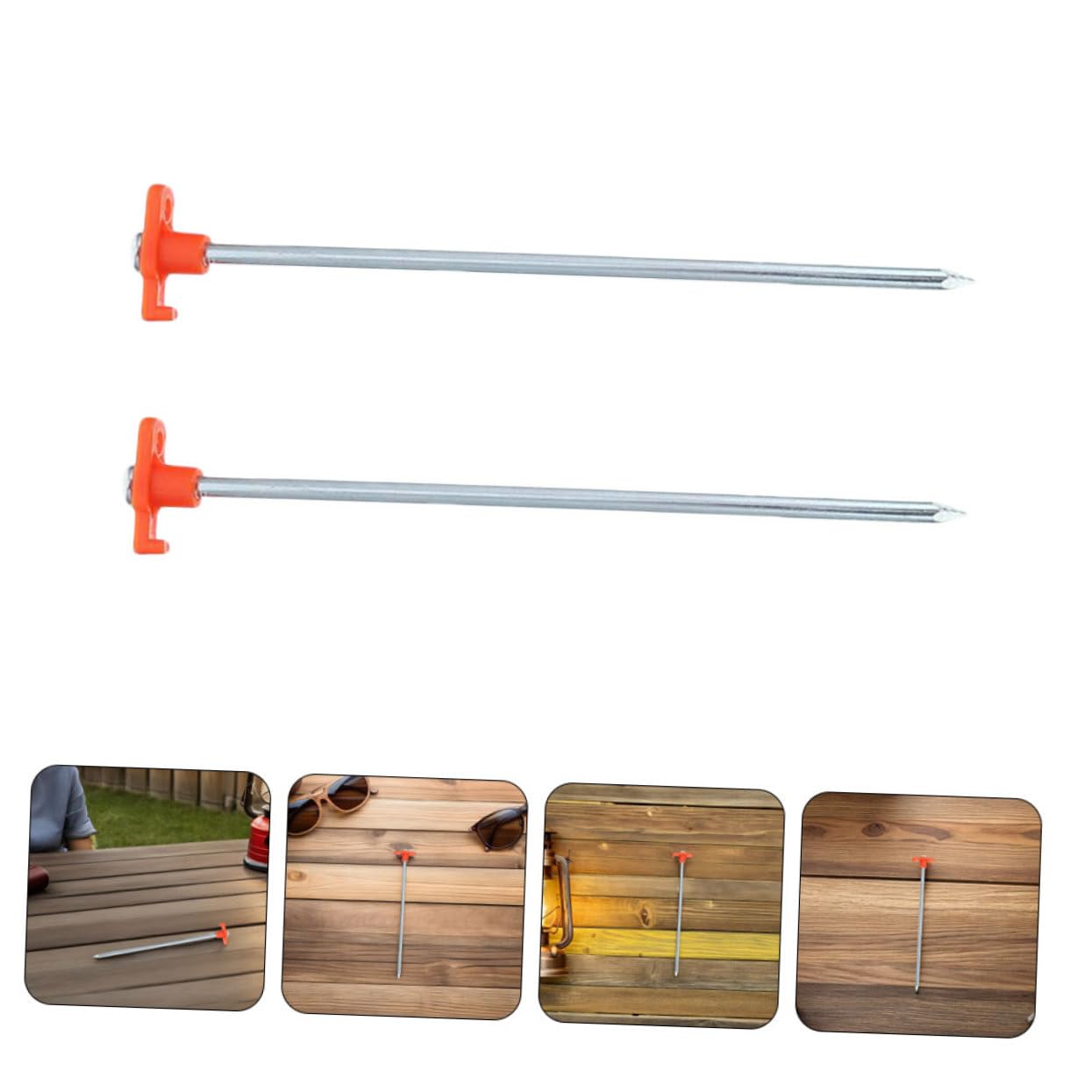 Anneome 12 Piezas Piquetas de Acero para Tienda Camping Resistente Viento para Duros y Arena para Playa y Excursiones al Aire