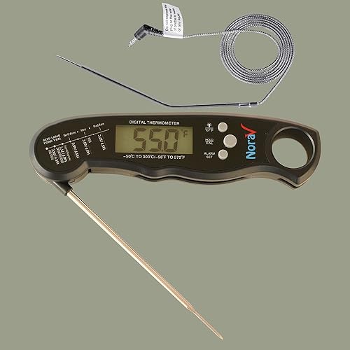 Miniatura 7 de NoraV Digital Dual Sonda Carne y Grill Termómetro, Pantalla LCDq (negro)